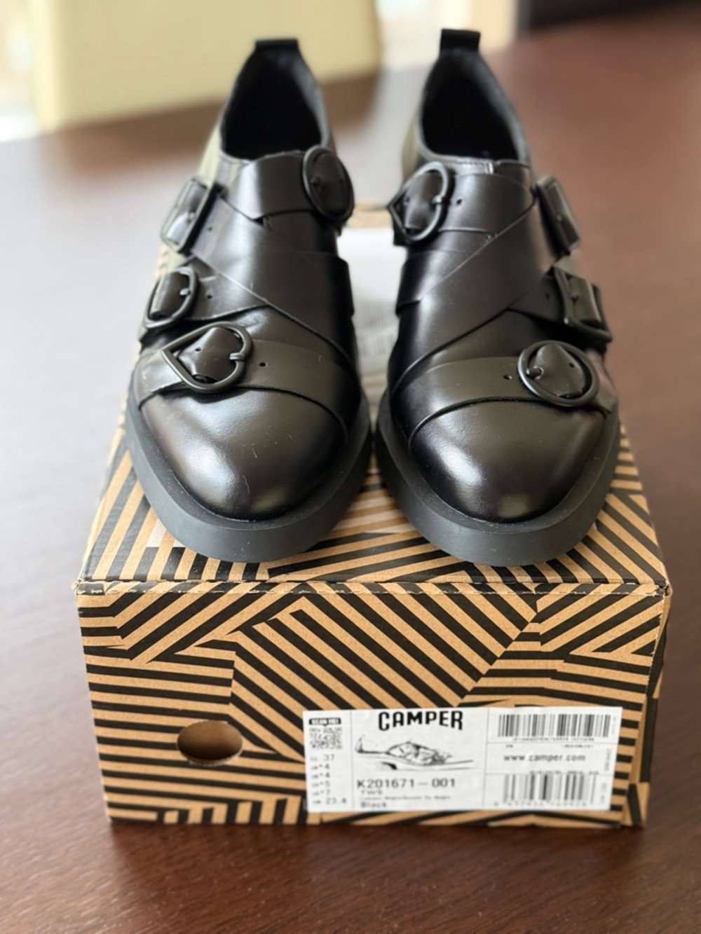 Camper Twins Black leather women’s shoes (size 37) - Picture 10 of 12